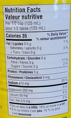 Coeurs de palmier nutrition facts table