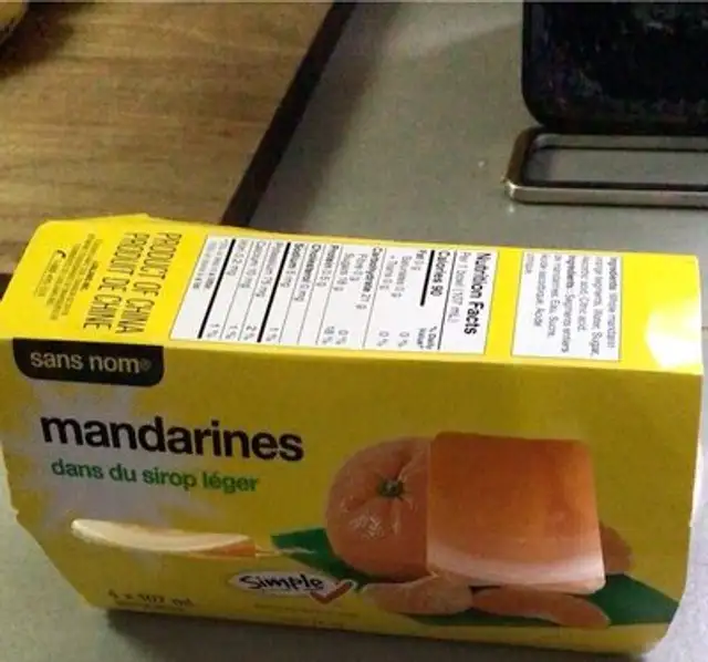 Mandarine front packaging