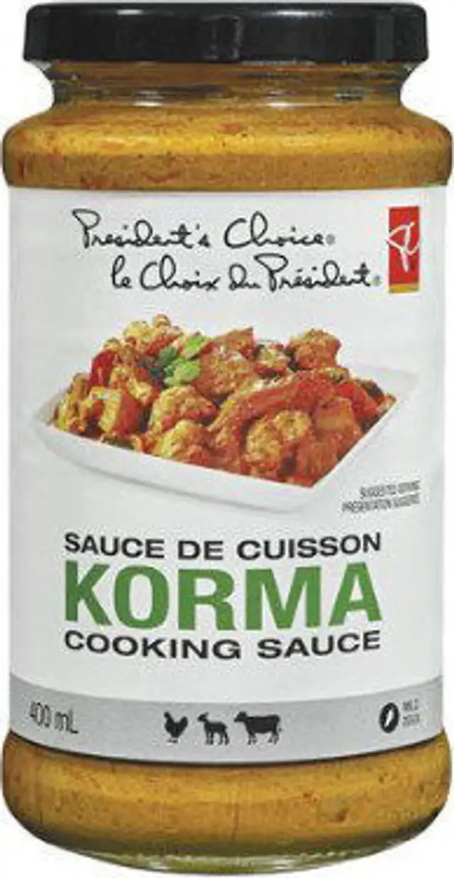 Korma cooking sauce