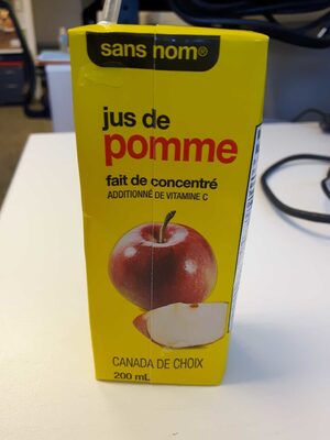 Apple Juice from concentrate front packaging