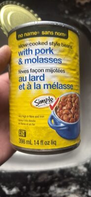 slow-cooked style beans with pork & molasses