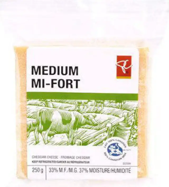 Medium cheddar cheese