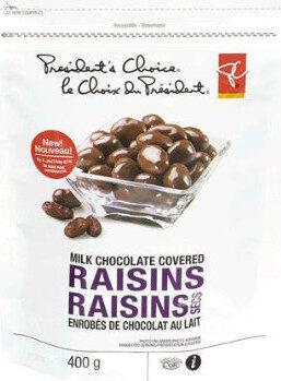 Milk Chocolate Covered Raisins front packaging