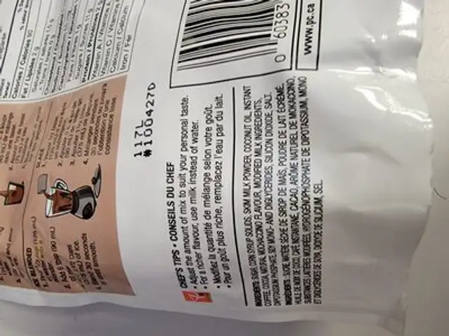 MOCHACCINO ingredients label