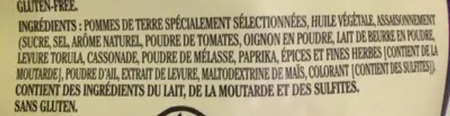 Miss Vickie's Croquilles - BBQ Fume Au Bois De Pommier ingredients label