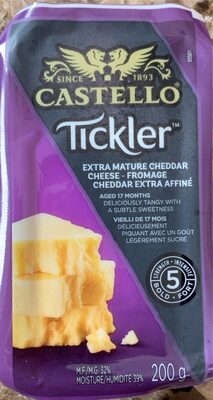 Tickler Extra Mature Cheddar front packaging