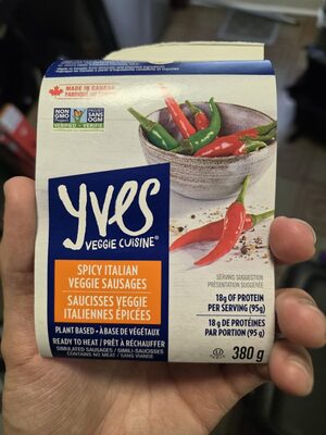 Spicy Italian Veggie Sausages front packaging