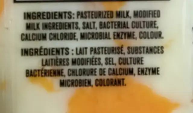 Unknown ingredients label