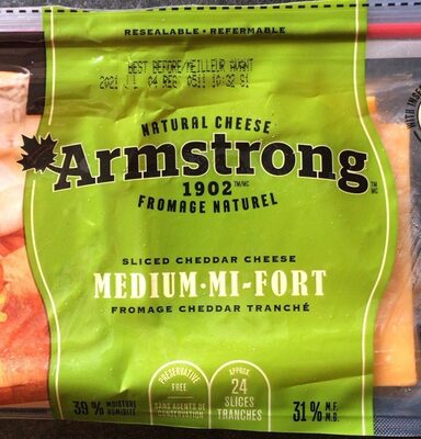 Sliced Cheddar Cheese Medium