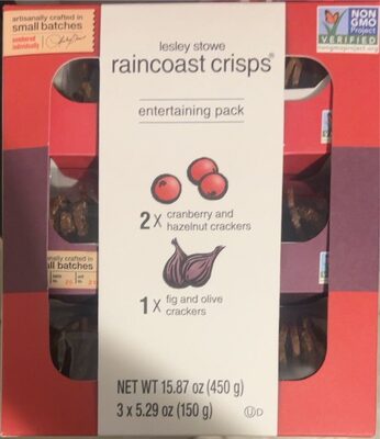 Entertaining Pack - Cranberry And Hazelnut Crackers, Fig And Olive Crackers front packaging