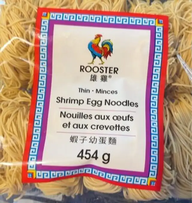 Nouille aux oeuf et au crevettes