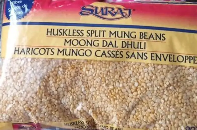 huskless split mung beens