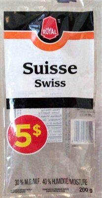 Fromage suisse en tranches