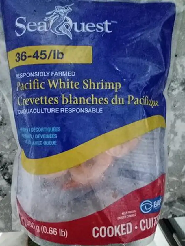 Crevettes blanches du pacifique
