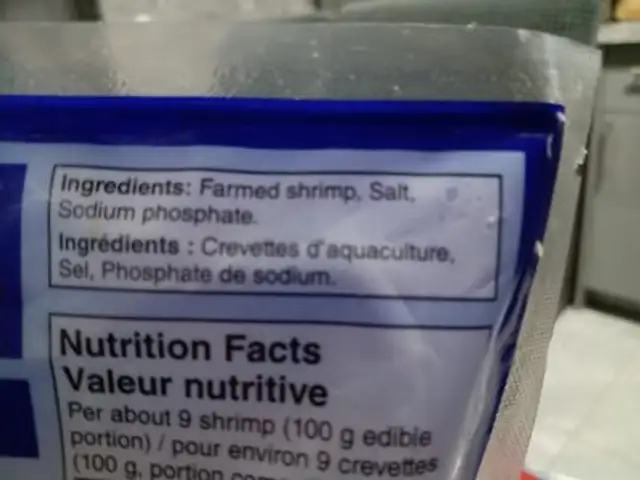 Crevettes blanches du pacifique ingredients label