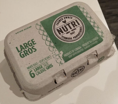 œufs blancs calibre gros front packaging