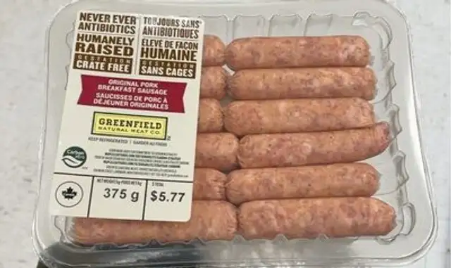 Pork sausages