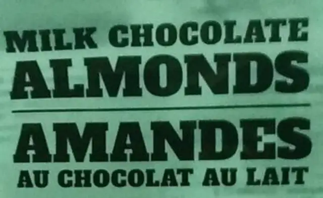 milk chocolate almonds