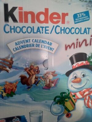 Kinder chocolat mini calendrier de l'avent