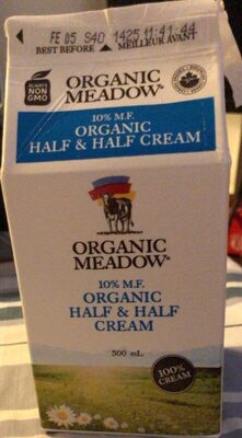 Organic half & half cream