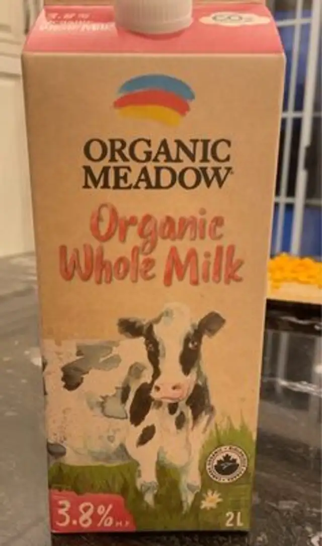 Organic whole milk