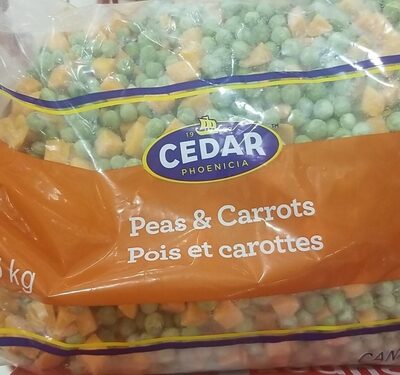 Mixed veges carrots peas green beans & corn front packaging