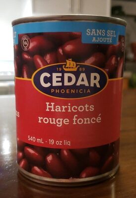 Haricots rouge foncés