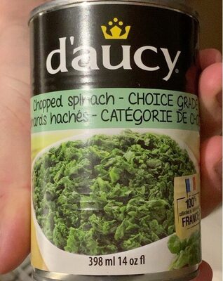 Canned Spinach front packaging