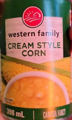 Cream style corn front packaging