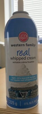 real whipped cream front packaging