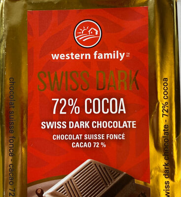 72% Cocoa Swiss Dark Chocolate