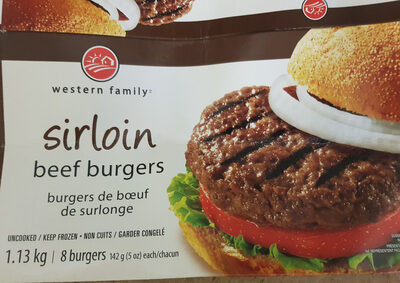 Sirloin beef burgers