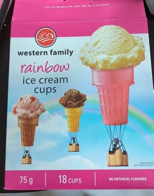 rainbow ice cream cups