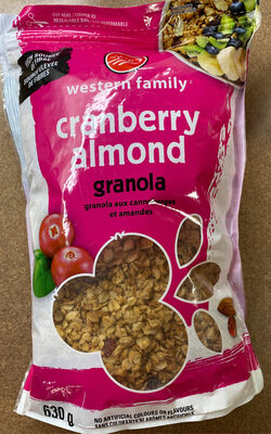 Granola aux Canneberges et amandes