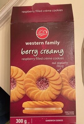 Berry Creamy raspberry filled crème cookies