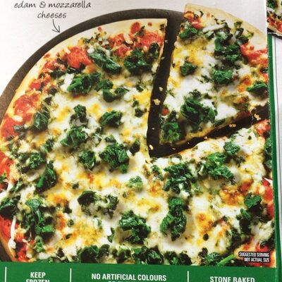 Thin & Crispy Pizza Spinach & Cheese front packaging