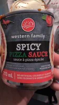 western pizza sauce spicy front packaging