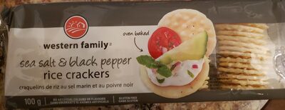 Sea salt and black pepper rice crackers