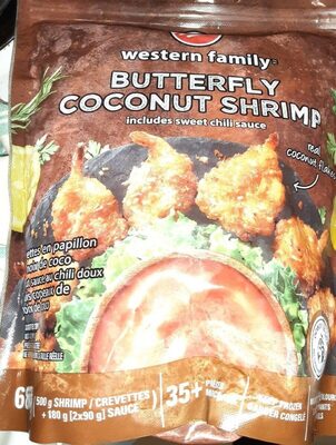 Butterfly coconut shrimp front packaging