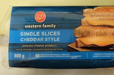 Single slices Cheddar style