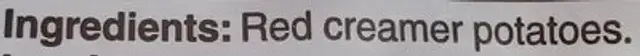 Red Mini Creamer Potatoes ingredients label
