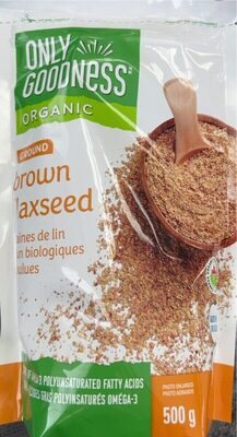 Ground brown flaxseed organic
