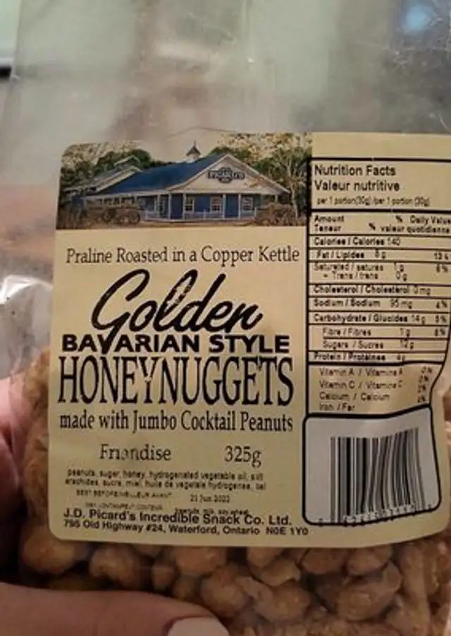 Golden Bavarian style honey nuggets