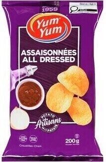 Chips assaisonnées front packaging