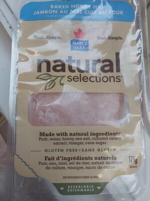 Baked Honey Ham ingredients label