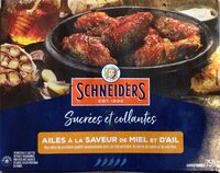 Ailes a la saveur de miel et d’ail