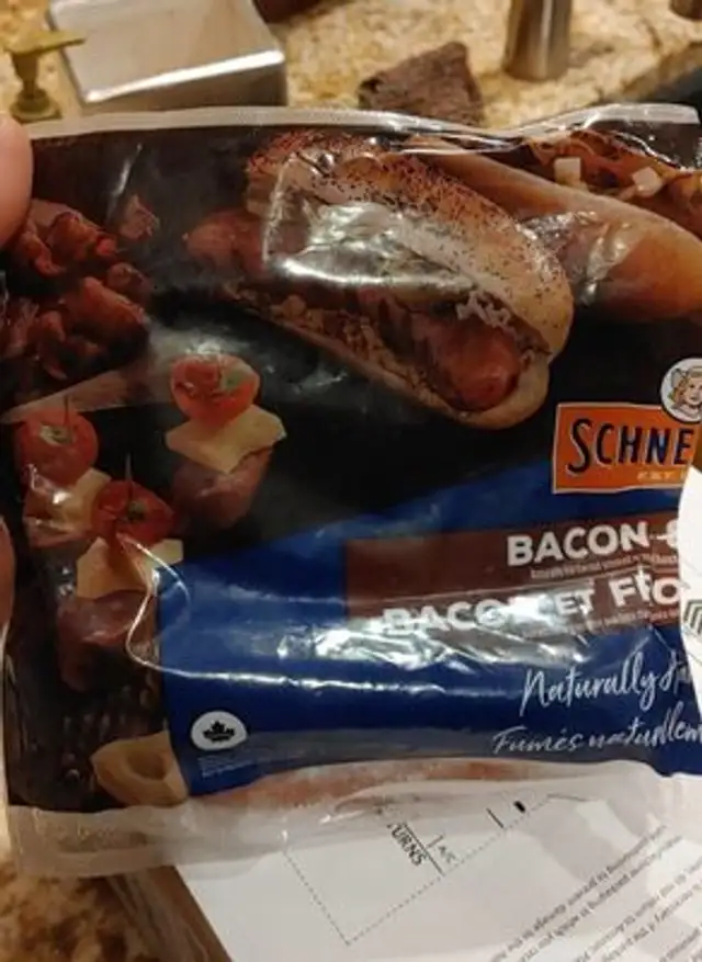 Bacon and Swiss sausages