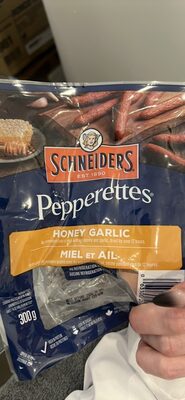 Pepperettes Honey Garlic front packaging