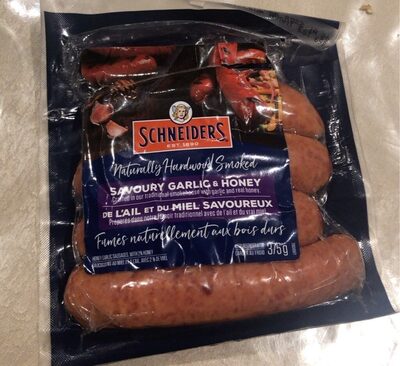 Savoury garlic and honey sausages