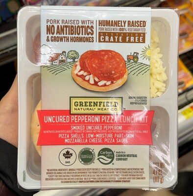 Greenfield meat co uncured smoked pepperoni pizza shells